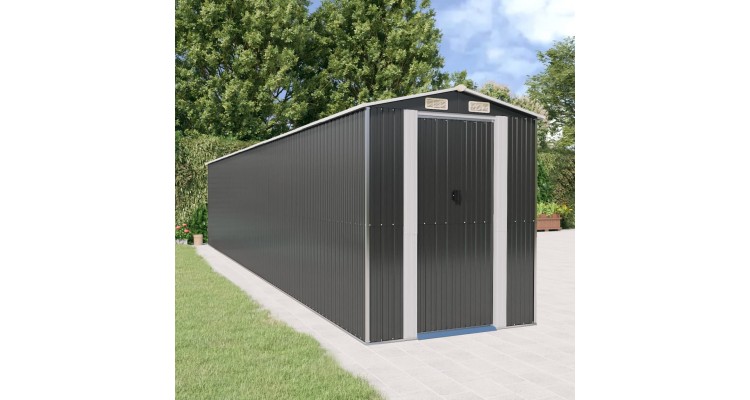 Magazie metalica de gradina, antracit, 192x1021x223 cm, otel galvanizat Mobilier Grădină